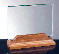 236-23025  Horizontal Glass with Walnut Base