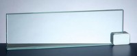 618-21014  Glass Name Plate with Chrome Rectangle Holder