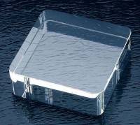 654-87012  Crystal Square Paperweights
