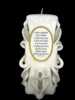 CARVED HEART POEM UNITY CANDLE 