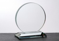 1/2"Crystal Clear Glass Circle Award 100-75006