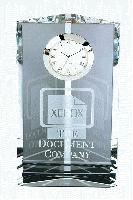 699-22012 Crystal Pioneer Tower Desk Clock