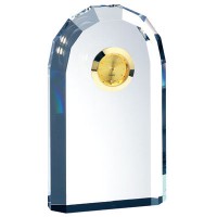690-22002 Beveled Arch Crystal Desk Clock
