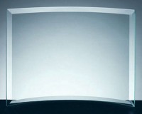 166-23019   Curved Crescent Glass Awards-3 sizes & Prices