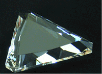 634-87003  CRYSTAL GEM CUT PAPERWEIGHT - TRIANGLE SHAPE