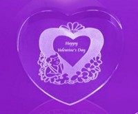 648-17000  Plain Heart Clear Crystal  Paperweights
