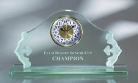 Jade Glass Elite Clock   683-12018