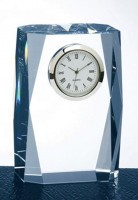 698-22011 Beveled Column Crystal Desk Clock